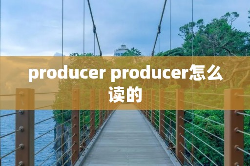 producer producer怎么读的