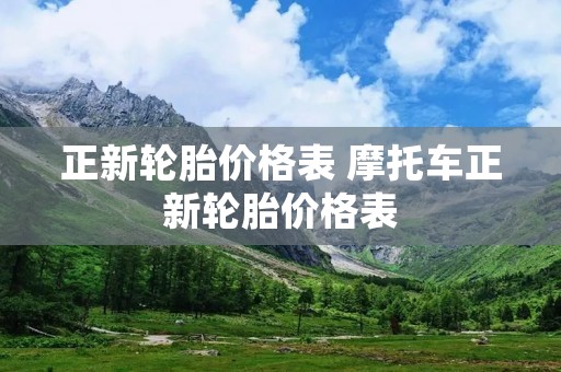正新轮胎价格表 摩托车正新轮胎价格表