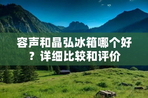 容声和晶弘冰箱哪个好？详细比较和评价