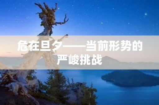 危在旦夕——当前形势的严峻挑战