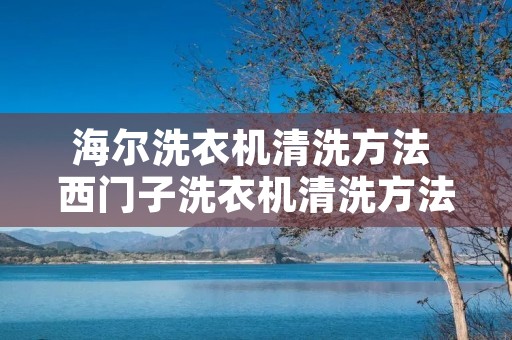 海尔洗衣机清洗方法 西门子洗衣机清洗方法教程