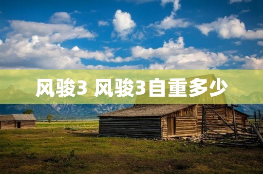 风骏3 风骏3自重多少