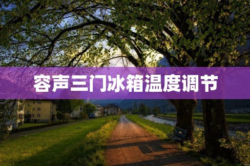 容声三门冰箱温度调节：保持食材鲜活的秘诀