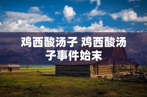 鸡西酸汤子 鸡西酸汤子事件始末