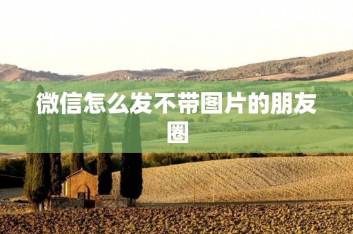微信怎么发不带图片的朋友圈