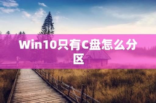 Win10只有C盘怎么分区