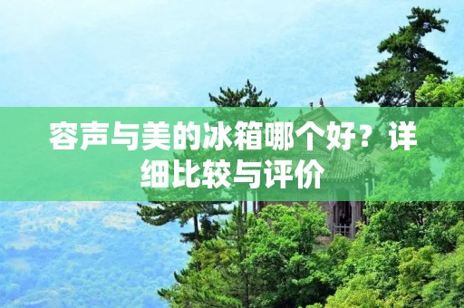 容声与美的冰箱哪个好？详细比较与评价