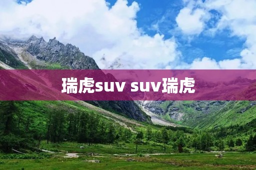 瑞虎suv suv瑞虎