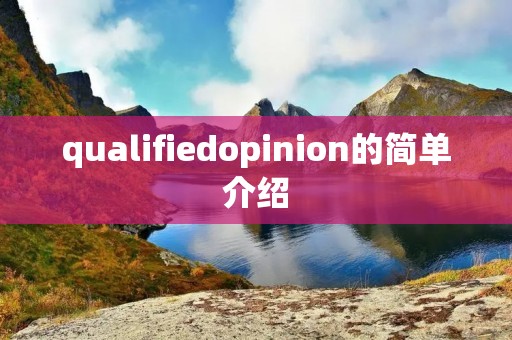 qualifiedopinion的简单介绍