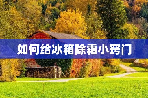如何给冰箱除霜小窍门