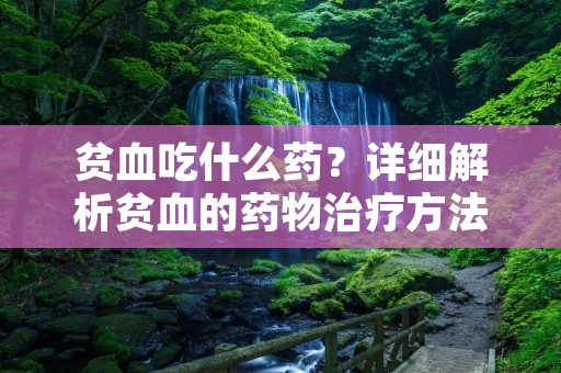 贫血吃什么药?详细解析贫血的药物治疗方法及注意事项