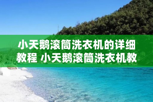 小天鹅滚筒洗衣机的详细教程 小天鹅滚筒洗衣机教程 操作很简单