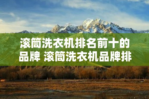 滚筒洗衣机排名前十的品牌 滚筒洗衣机品牌排行榜2020
