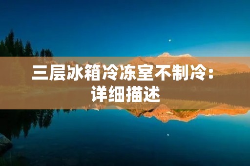 三层冰箱冷冻室不制冷: 详细描述 三层冰箱冷冻室不制冷: 详细描述