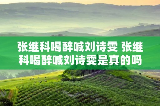 张继科喝醉喊刘诗雯 张继科喝醉喊刘诗雯是真的吗 张继科喝醉喊刘诗雯 张继科喝醉喊刘诗雯是真的吗