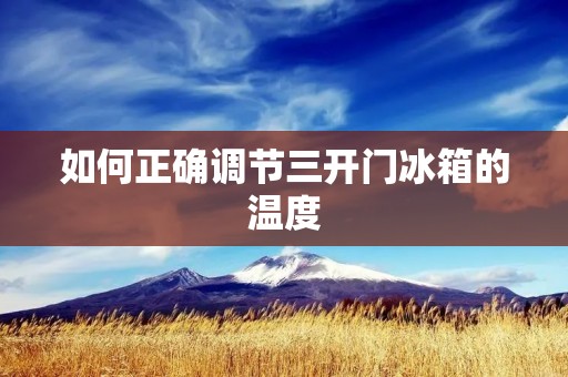 如何正确调节三开门冰箱的温度