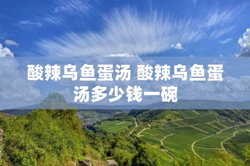 酸辣乌鱼蛋汤 酸辣乌鱼蛋汤多少钱一碗