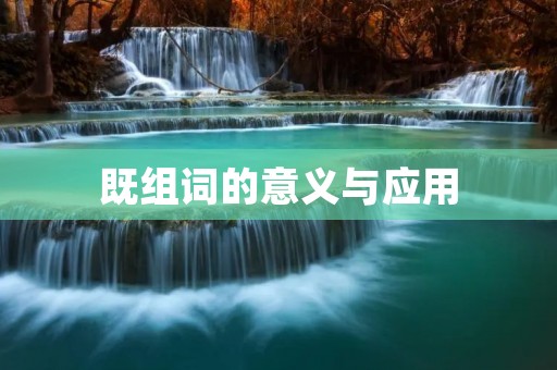既组词的意义与应用