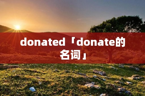donated「donate的名词」