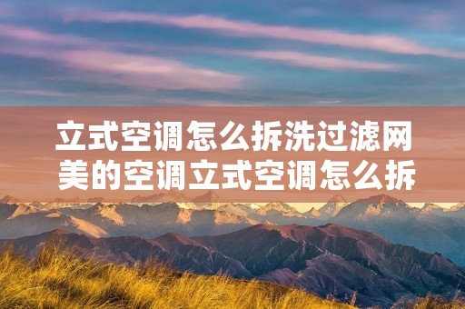 立式空调怎么拆洗过滤网 美的空调立式空调怎么拆洗过滤网