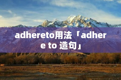 adhereto用法「adhere to 造句」