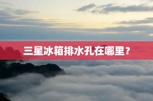 三星冰箱排水孔在哪里? 三星冰箱排水孔在哪里?