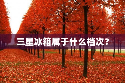 三星冰箱属于什么档次? 三星冰箱属于什么档次?