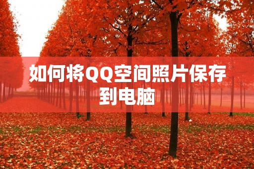 如何将QQ空间照片保存到电脑