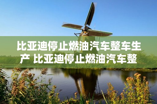 比亚迪停止燃油汽车整车生产 比亚迪停止燃油汽车整车生产股票 比亚迪停止燃油汽车整车生产 比亚迪停止燃油汽车整车生产股票