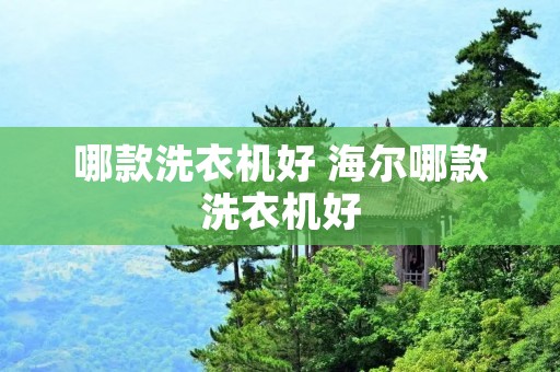 哪款洗衣机好 海尔哪款洗衣机好