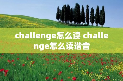challenge怎么读 challenge怎么读谐音