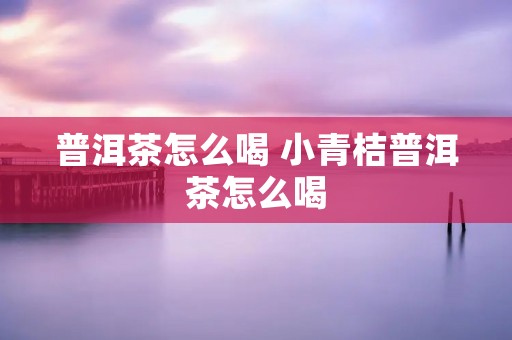 普洱茶怎么喝 小青桔普洱茶怎么喝