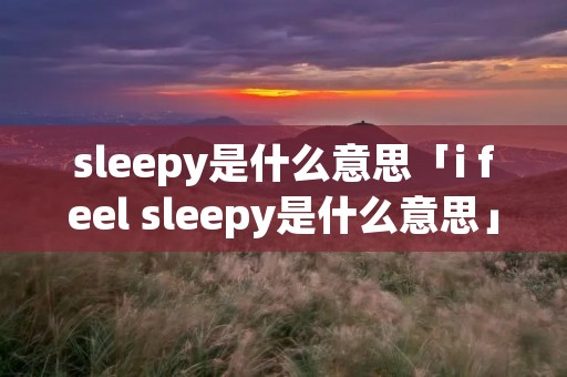 sleepy是什么意思「i feel sleepy是什么意思」