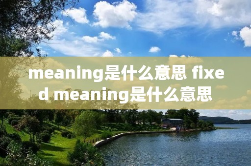 meaning是什么意思 fixed meaning是什么意思