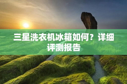 三星洗衣机冰箱如何？详细评测报告