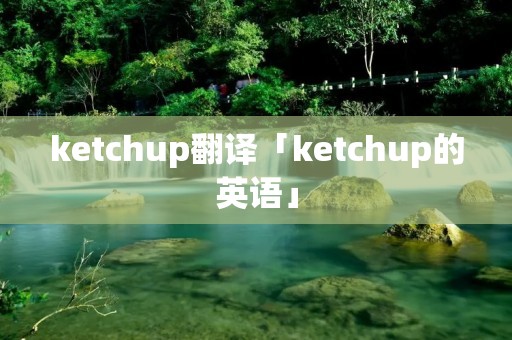 ketchup翻译「ketchup的英语」