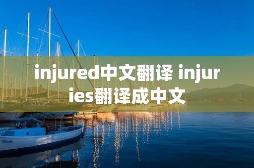 injured中文翻译 injuries翻译成中文