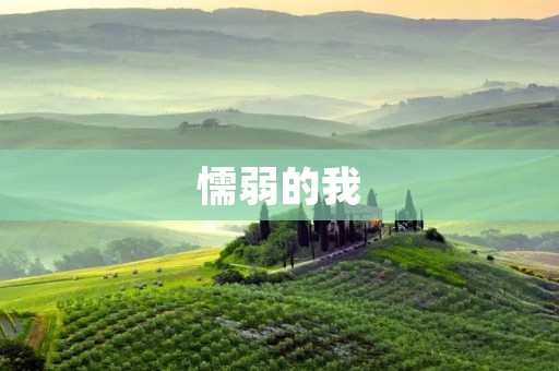 懦弱的我:一个内心脆弱的生命