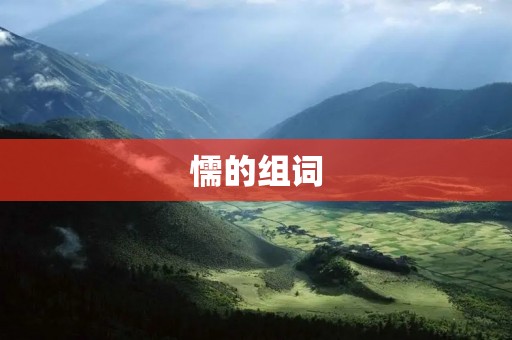 懦的组词