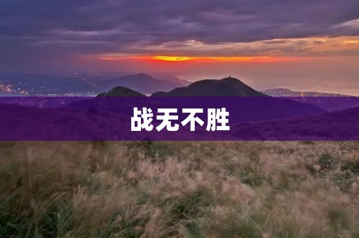 战无不胜:无坚不摧的力量