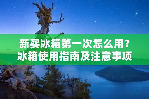 新买冰箱第一次怎么用?冰箱使用指南及注意事项 新买冰箱第一次怎么用?冰箱使用指南及注意事项