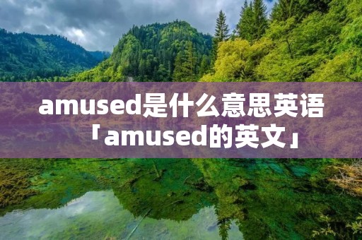 amused是什么意思英语「amused的英文」