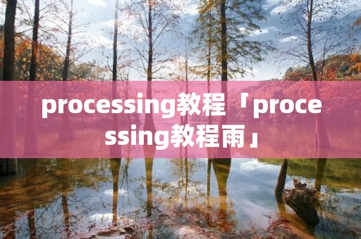 processing教程「processing教程雨」