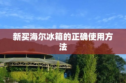 新买海尔冰箱的正确使用方法