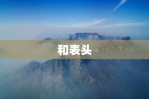 和表头: