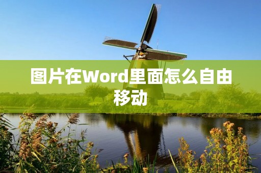 图片在Word里面怎么自由移动