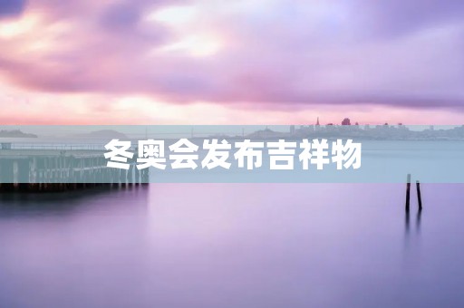 冬奥会发布吉祥物：传承文化，展示活力