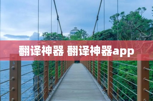 翻译神器 翻译神器app