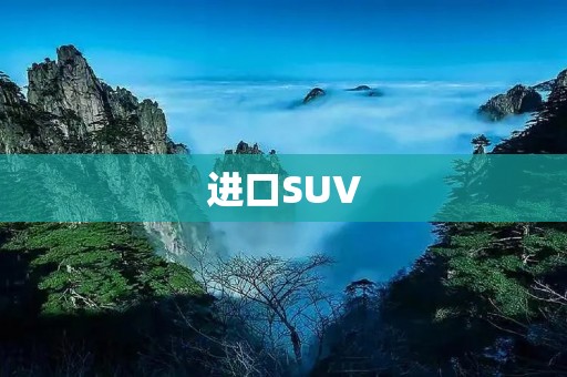 进口SUV：为你带来驾驶的乐趣与舒适