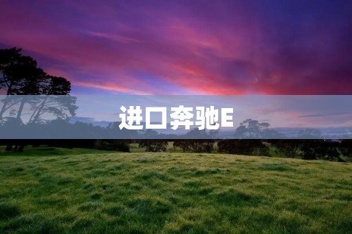 进口奔驰E：豪华与性能的完美结合